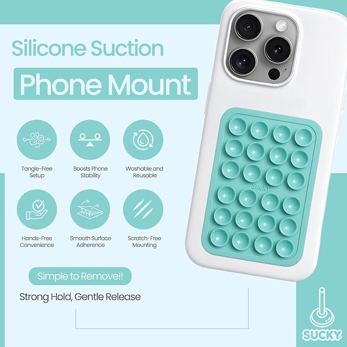 SUCKY Silicone Suction Phone Case Adhesive Mount - Image 2