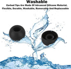 Earbud Tips - 9 Pairs Black Replacement Ear Tips Compatible - Image 2