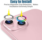 AGVEE 3+3 6 Pack for iPhone 15 6.1" / 15 Plus 6.7" Camera Lens Cover Protector - Image 3