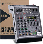 Professional Audio Mixer 4 Channel Sound Board Console System 99 DSP DJ Mixer by SonixForce