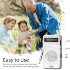 PRUNUS J-166 Portable Radio AM FM, Battery Operated Radio - Image 3
