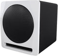 Rockville APM10W Active Studio Subwoofer in White, MDF Wood, RCA/XLR/Optical by Rockville