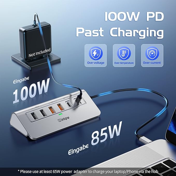 USB C Hub Ethernet, 10-in-1 USB Docking Station 10Gbps - Image 6