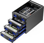 Hybrid 2*2.5/3.5" SATA HDD/SSD+6* M / B+M Key M.2 NVMe Enclosure by Cenmate