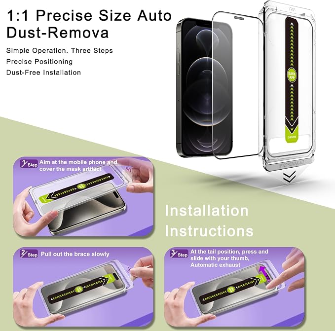 9H Tempered Glass, Full Coverage, Anti-Fingerprint, Auto Dust Removal, - Image 3