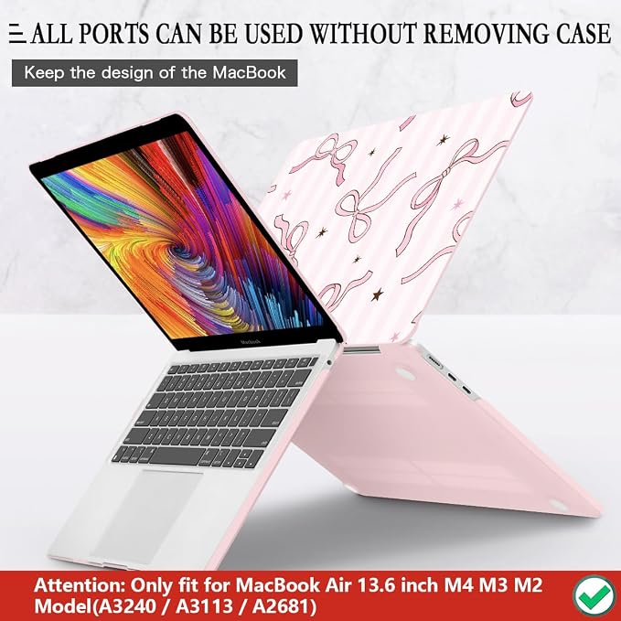 CISSOOK Compatible with MacBook Air 13.6 inch Case 2025 2024 2023 2022 Release - Image 4
