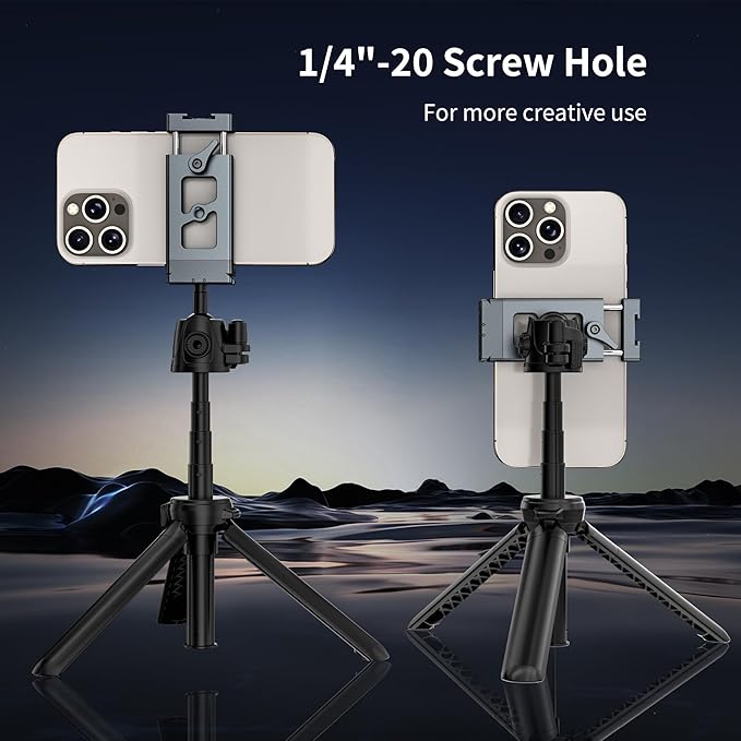 Metal Phone Tripod Mount Arca Port & Action Camera Adapter, Adjustable - Image 5