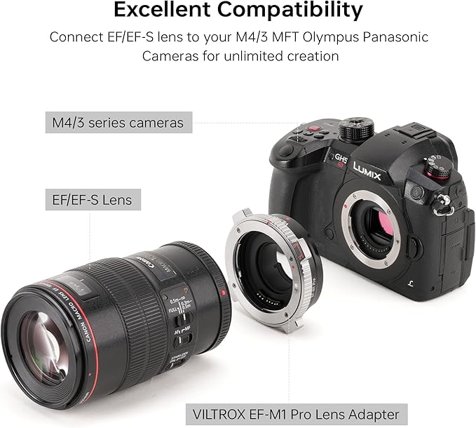VILTROX EF-M1 Pro Auto Focus Lens Adapter Lens Mount Converter - Image 2