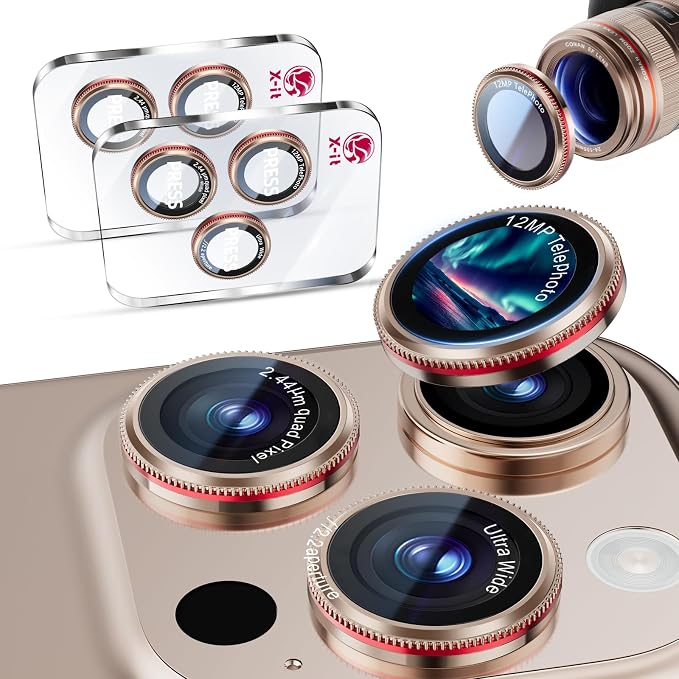 X-it 2 Pack Camera Lens Protector, Shatterproof Anti-Scratch Ultra HD Camera by X-it