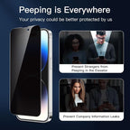 NEW'C 3 Pack Privacy for iPhone 14 Pro Screen Protector, Anti-Spy Tempered - Image 4