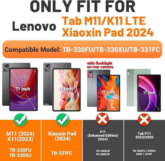 SEYMAC stock Tablet Case for Lenovo Tab M11 11 inch Drop-Proof Protection Cover - Image 2