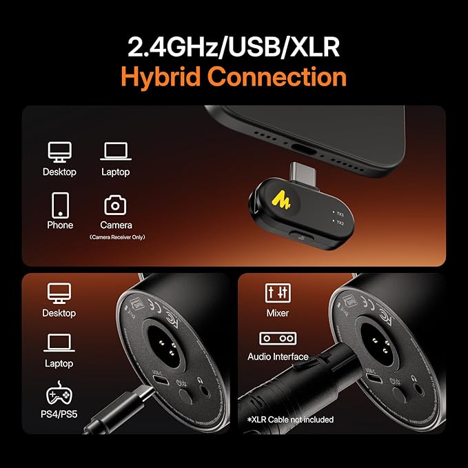 MAONO PD200W Hybrid Wireless Podcast Microphone - Image 3