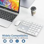Bluetooth Number Pad, Rechargeable Wireless Numeric Keypad Slim 34-Keys - Image 5