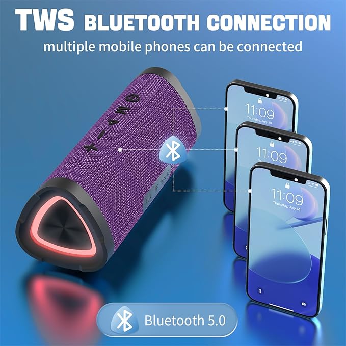 Vanzon Bluetooth Speakers V40 Portable Wireless Speaker V5.0 - Image 3