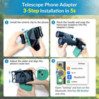 APEXEL Telescope Phone Adapter, Binocular Photo Adapter - Image 2