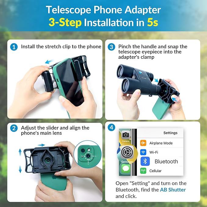 APEXEL Telescope Phone Adapter, Binocular Photo Adapter - Image 2
