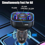 6 in 1 Multi Port USB C Car Charger Adapter PD 30W 6 Ports Super Fast Charging - Image 5