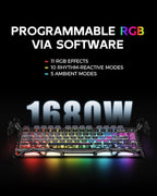 GravaStar Mercury K1 Pro Wireless Mechanical Gaming Keyboard, 75% Layout RGB - Image 6