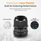 QILIPSU 50pcs 3/4" NPT Cable Gland Waterproof IP68 Nylon Cable Pass Through - Image 3