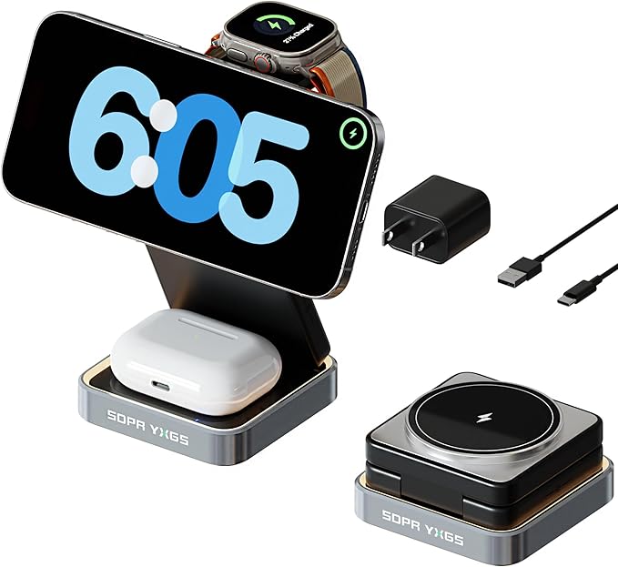 2025 Upgraded 3-in-1 Magnetic Wireless Charger, Charging Stand, Charging Station by SDPRYXGSWIRELESSCHARGER