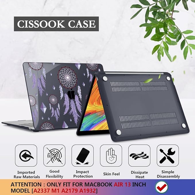 CISSOOK Compatible with MacBook Air 13 inch 2021 2020 2019 2018 Release M1 Chip - Image 6