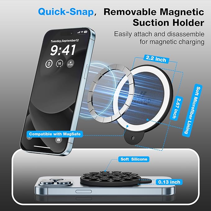 Magnetic Suction Cup Phone Mount - Image 3