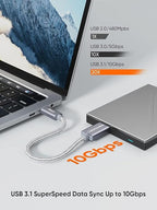 CableCreation 3.3ft*2 USB C to Micro B Cable, 10Gbps Speed External Hard Drive - Image 4