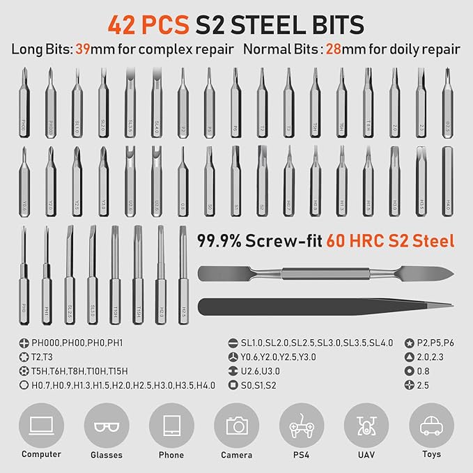 ZOE Electric Screwdriver, Mini Precision Screwdriver Set Cordless Screw driver - Image 3