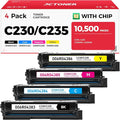 C230 C235 Toner Cartridge with Chip High Capacity Set 4-Pack Replacement by JCTONER