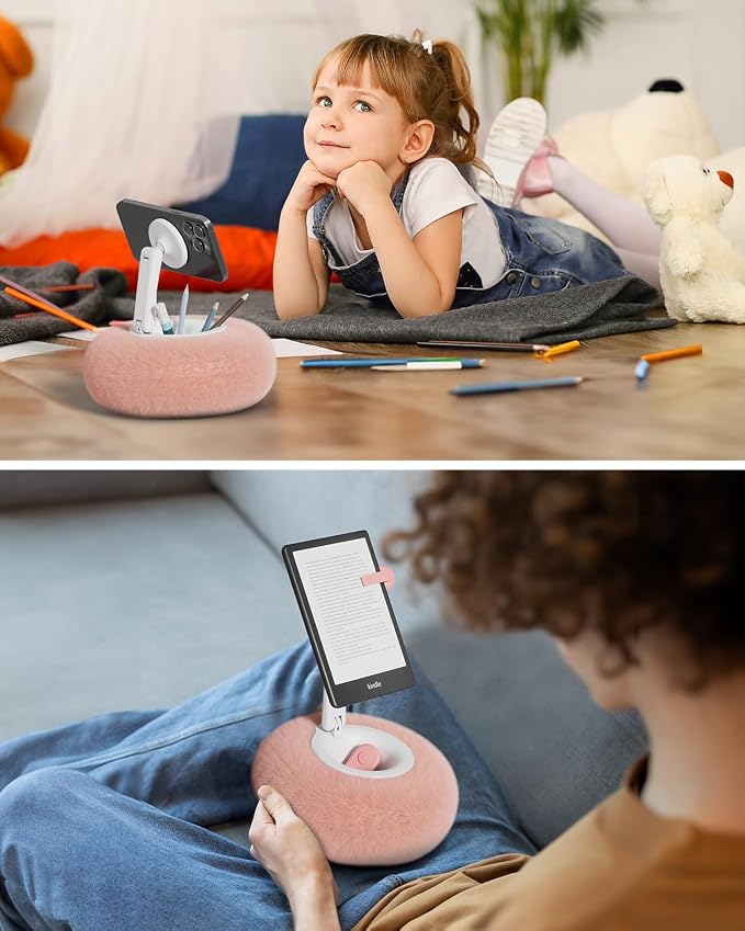 Viozon Phone Holder for Bed, Magnetic Pillow Stand, Compatible - Image 2