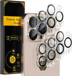 beuxece for 6 Pack iPhone 16 Pro/iPhone 16 Pro Max Camera Lens Protector 9H by Beuxece
