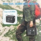 Portable Power Station 350W, Powkey 260Wh/70, 000mAh Backup Lithium Battery - Image 4