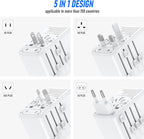 VYLEE Travel Plug Adapter, 65W Fast GaN Travel Charger, International Plug - Image 4