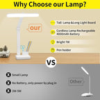 Cordless Desk Table Lamp Reading Light Rechargeable Battery 4000mah, Tall & - Image 7