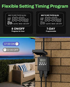 BN-LINK 7 Day Outdoor Heavy Duty Digital Programmable Timer, Outdoor Timer - Image 3
