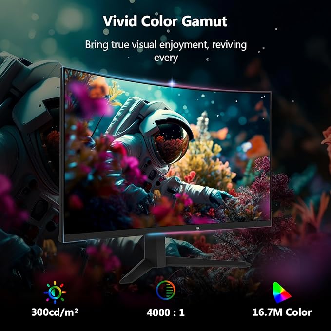Z-Edge 27 inch Curved Gaming Monitor, FHD 1080P 300Hz 280Hz 240Hz Curved - Image 7