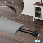 Floor Cord Cover, Cable Protector, 0.63W x 0.31H inches, Wire Cover - Image 4