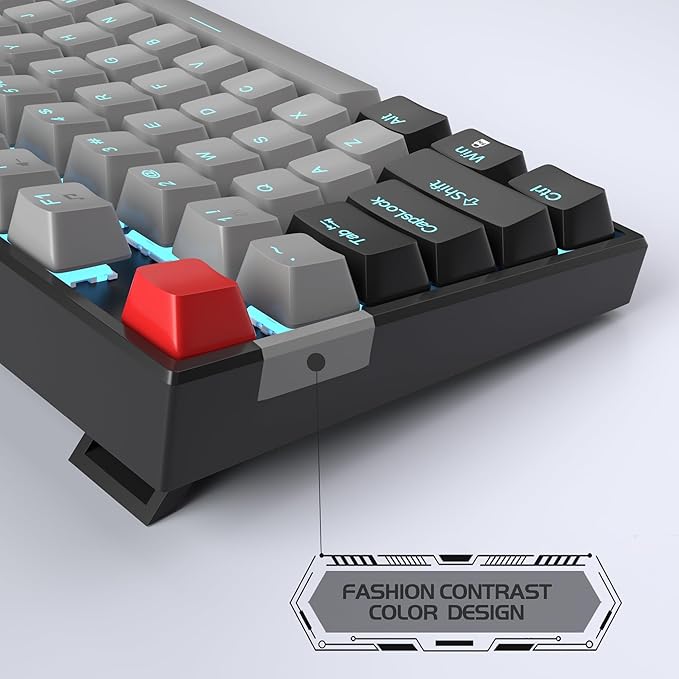 MageGee 75% Mechanical Gaming Keyboard, LED Backlit, 87 Keys Compact TKL Wired - Image 6