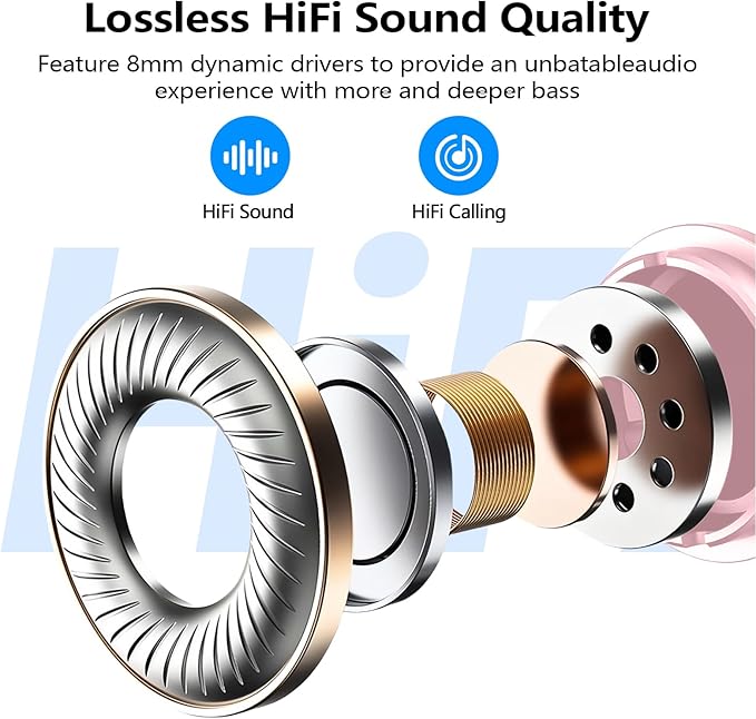 kurdene Wireless Earbuds Bluetooth 5.3 in Ear Buds Light Weight Headphones - Image 4