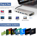 USB C Docking Station USB C to Dual HDMI Adapter USB C Hub Dual Monitor - Image 8