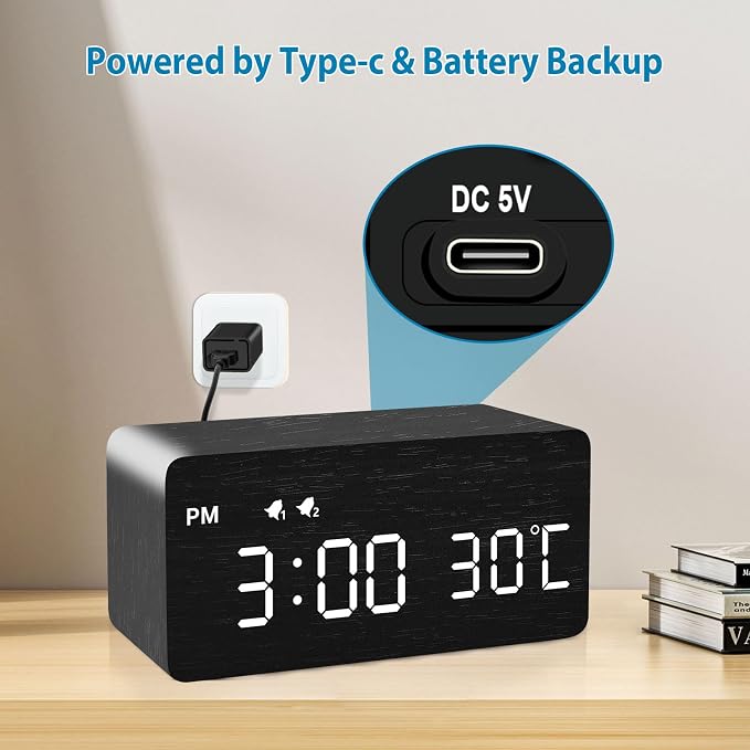 MOSITO Digital Wooden Alarm Clock - Image 6