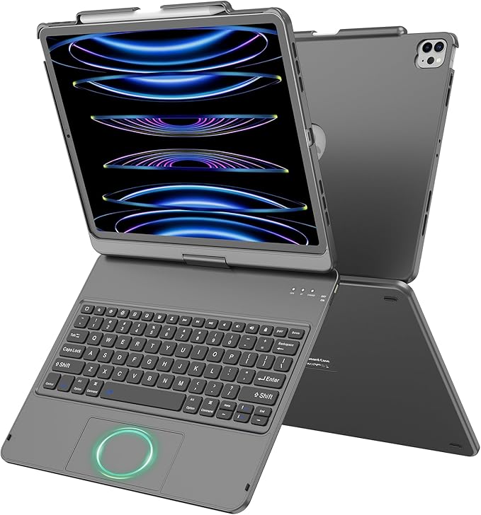 GGH Touch for iPad Keyboard Case Air 13 &12.9 iPad Pro, 360° Rotatable by GGH