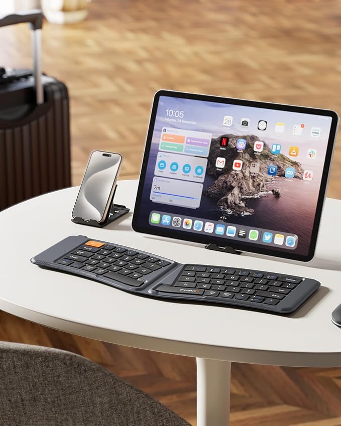ProtoArc Ergonomic Foldable Keyboard, XK03 Split Folding Bluetooth Keyboard - Image 7