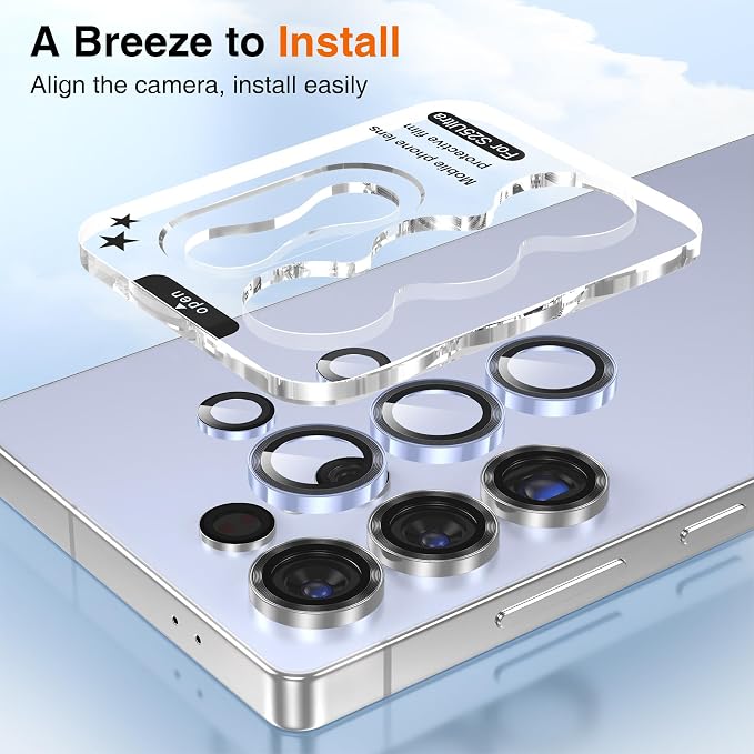 YWXTW S25 Ultra Camera Lens Cover, 9H Tempered Glass Upgraded Metal Edging - Image 5