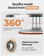 Kootek Aluminium Alloy Revolving Cake Stand 12 Inch Rotating Cake Turntable - Image 2