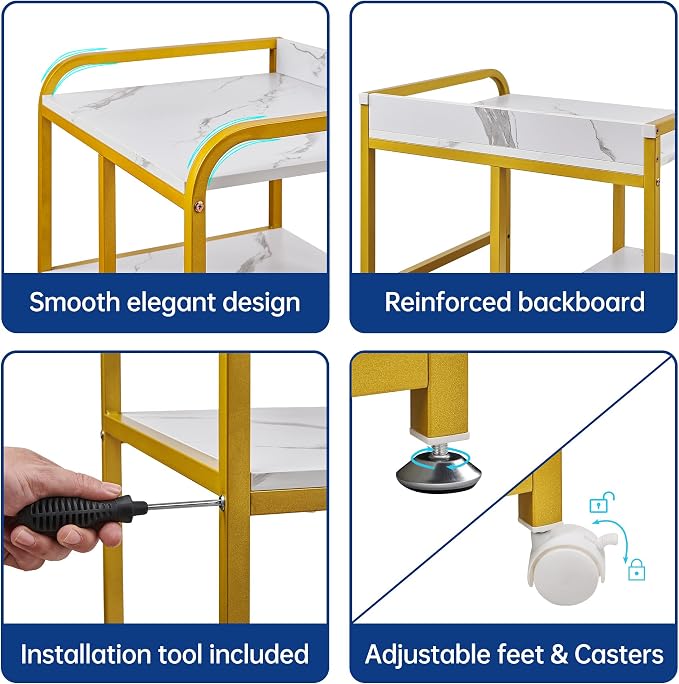 Large Printer Table Stand with Shelf - Image 7