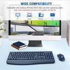 Wireless Keyboard and Mouse Combo, EDJO 2.4G Full-Sized Ergonomic Computer - Image 7