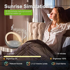 Bluetooth Alarm Clock, Sunrise Simulation Wake Up Night Light, 15W Fast - Image 2