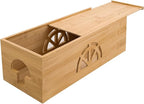 Bamboo Cable Management Box, Extra Large Cord Organizer Box, Power Strips Hider by binaural