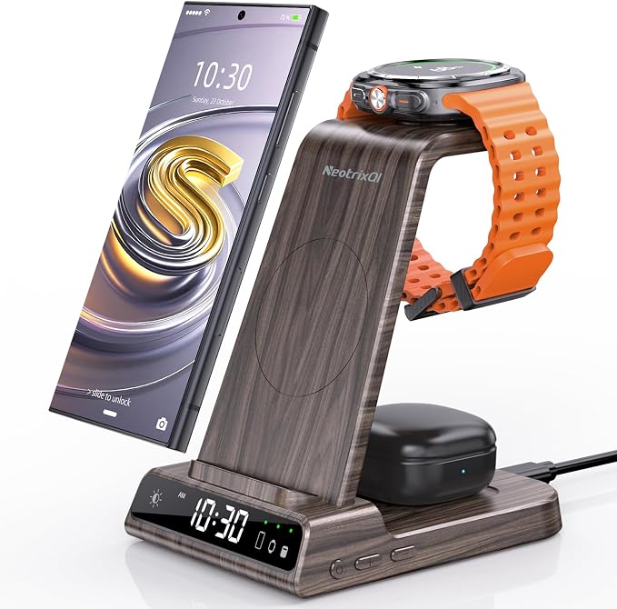 Wireless Charger for Samsung Charging Station, 3 in 1 Android Phone Charger for by NeotrixQI